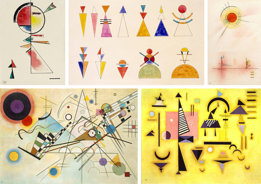 A selection of Kandinsky's works.
