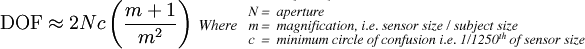 DOF equation